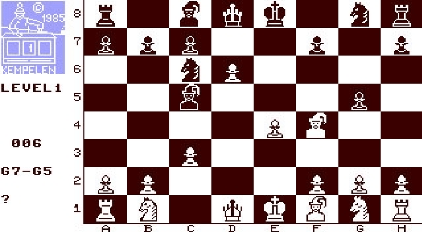 Kemplen chess - Magyar fejlesztésű sakk játék Commodore 64